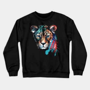 Patriotic Cheetah Crewneck Sweatshirt